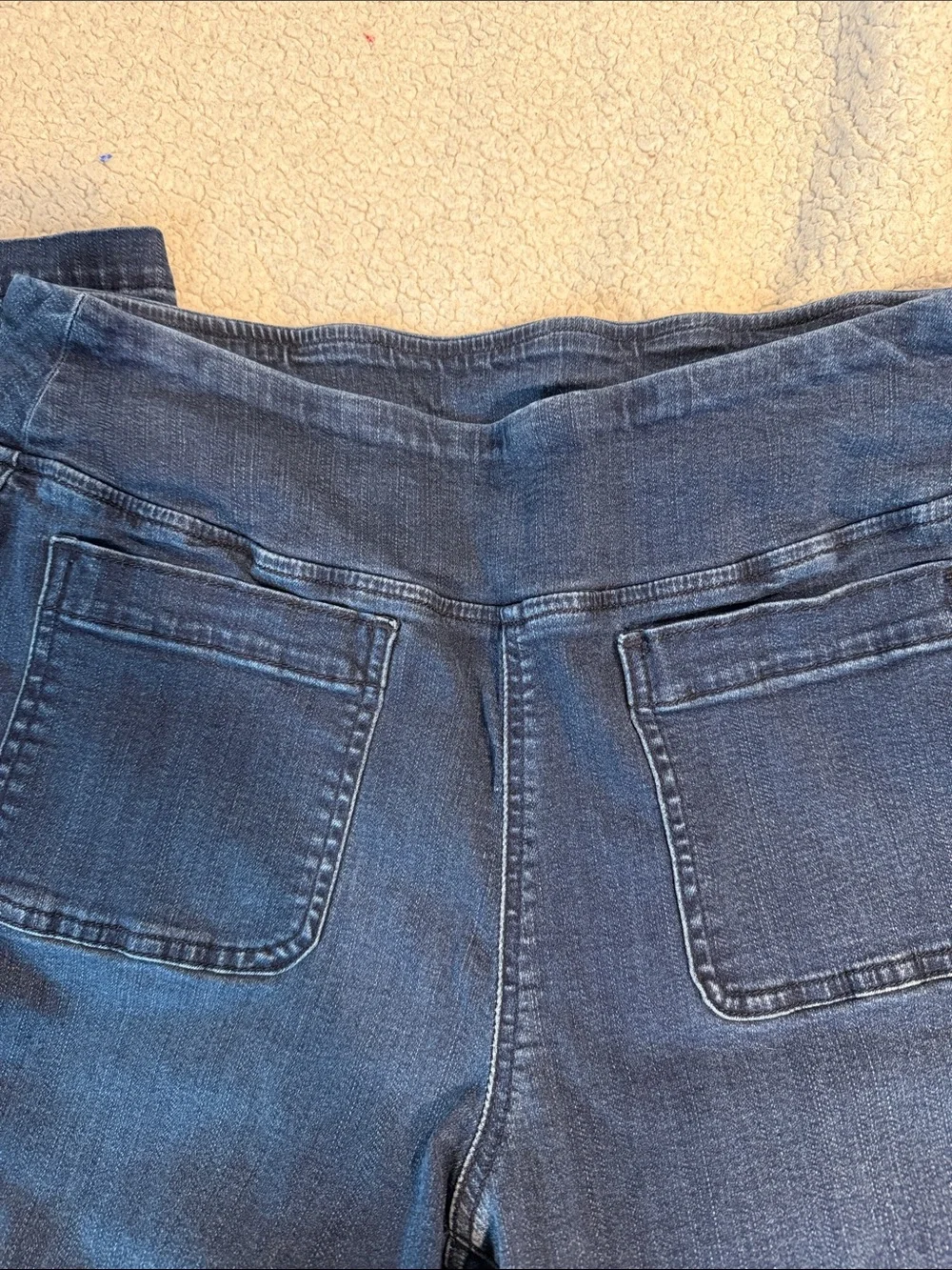 Belle by Kim Gravel Pull-In Stretch Waist Dark Blue Denim Jeans